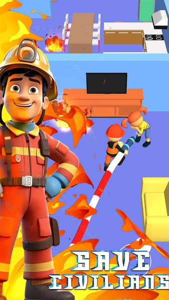 Fireman Rescue Simulator - Gameplay image of android game