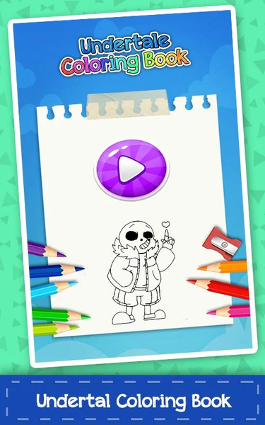 sans under coloring tales game - Gameplay image of android game