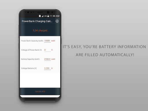 Power Bank Charging Calculator - عکس برنامه موبایلی اندروید