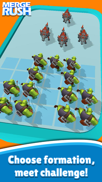 Merge Rush: Dragon War - Gameplay image of android game