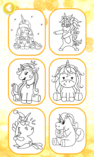 Unicorn Coloring Glitter Color - Image screenshot of android app