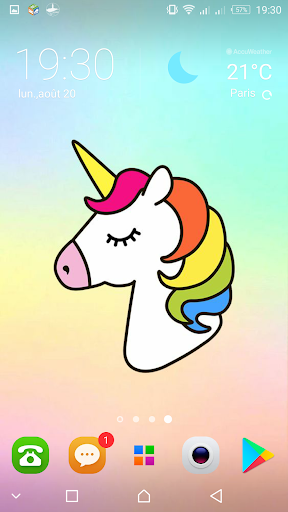 Cute Unicorn backgrounds - Image screenshot of android app
