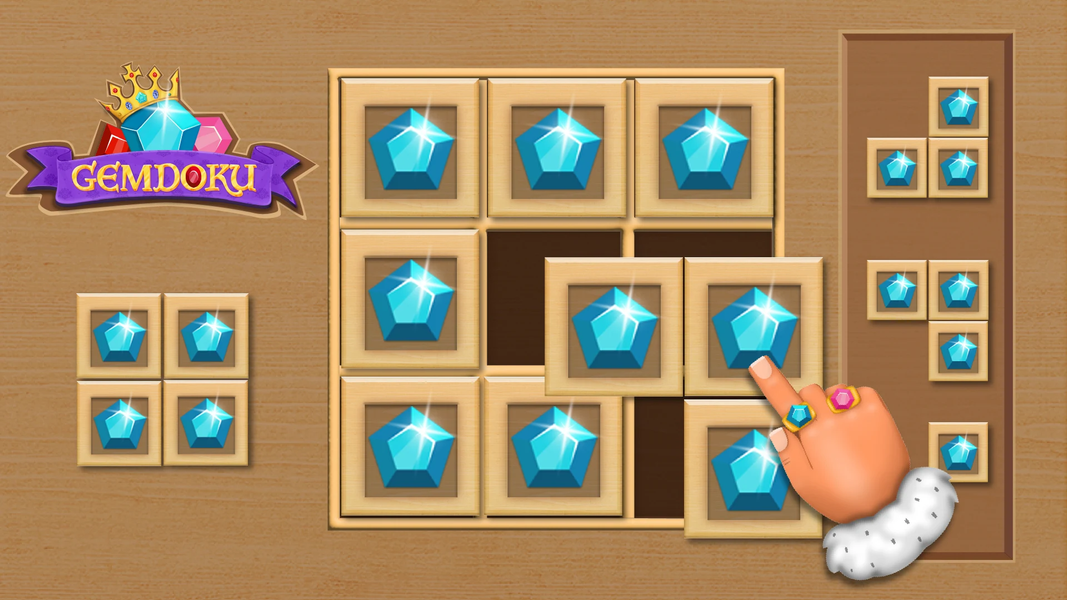 Gemdoku: Wood Block Puzzle - Gameplay image of android game