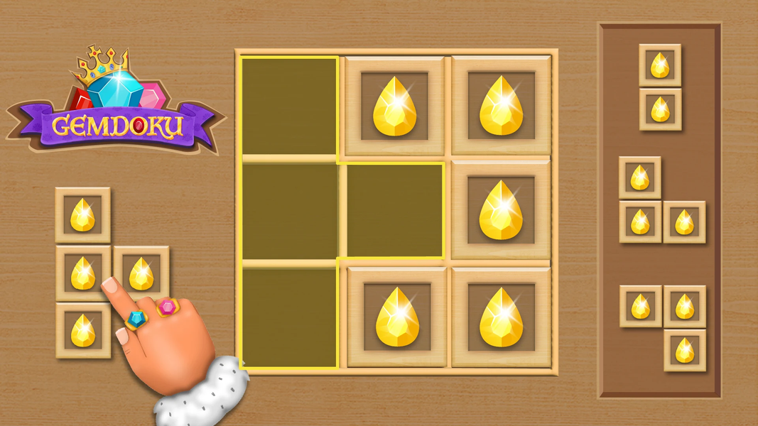 Gemdoku: Wood Block Puzzle - Gameplay image of android game