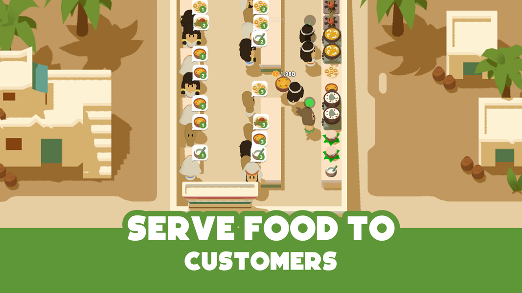 Idle Eras Bar: Food Tycoon - Gameplay image of android game