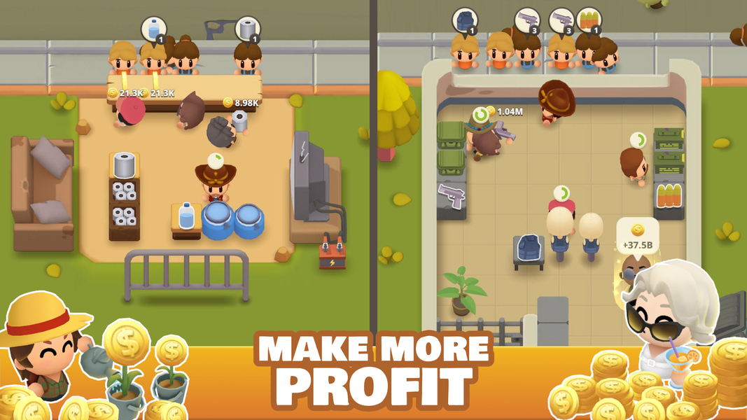Idle Zombie: Survival Tycoon - Gameplay image of android game