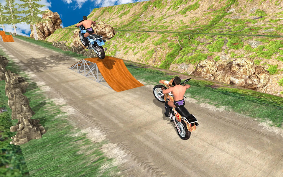 Wrestlers Moto Stunts Racer - Gameplay image of android game