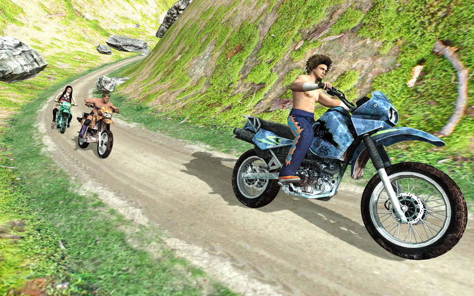 Wrestlers Moto Stunts Racer - Gameplay image of android game