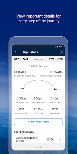 United Airlines - Image screenshot of android app