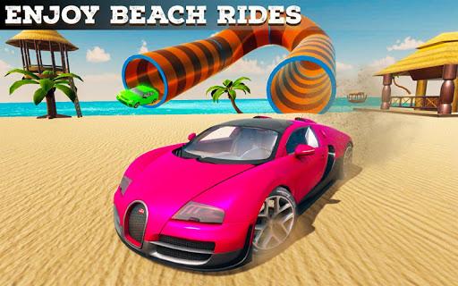 Ramp Car Beach Racing Stunts - Gameplay image of android game