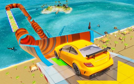 Ramp Car Beach Racing Stunts - Gameplay image of android game