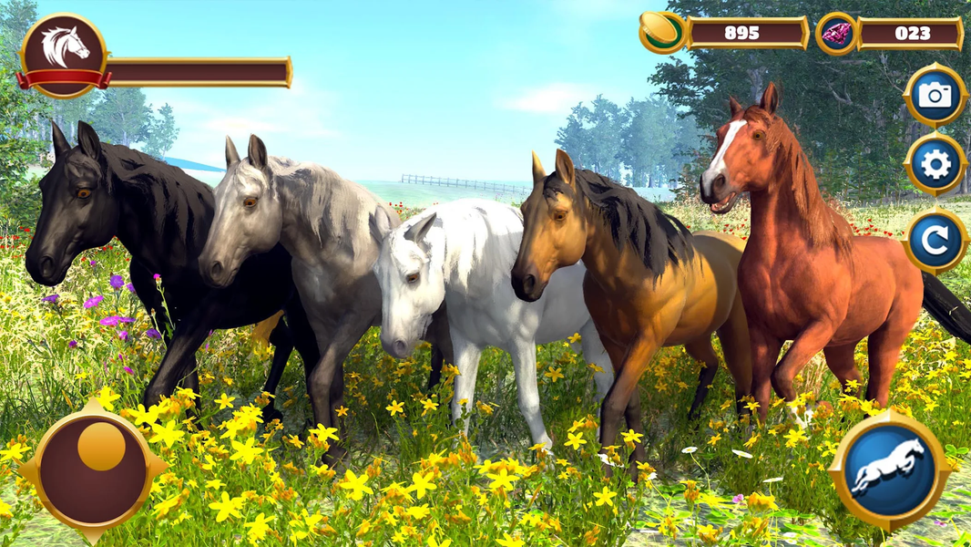 Virtual Horse Family Simulator - Gameplay image of android game