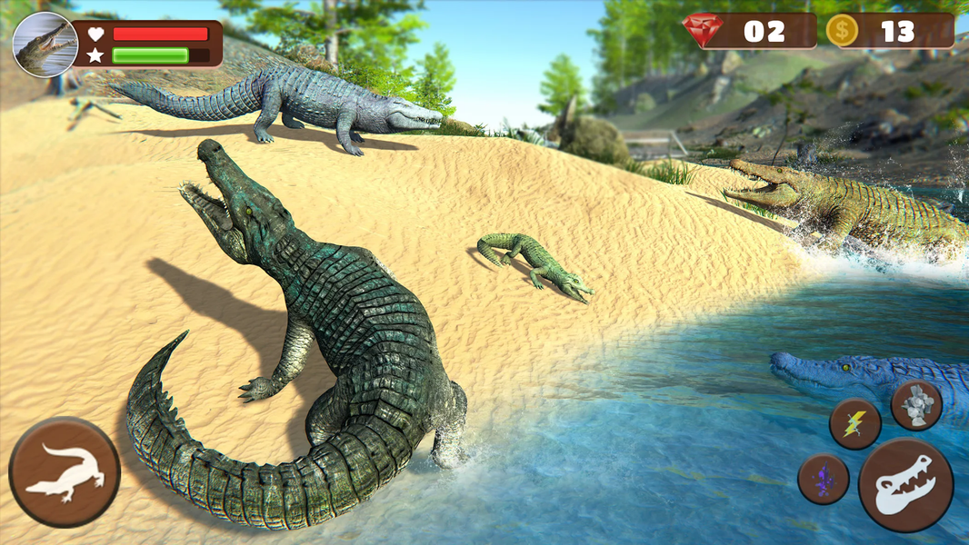 Wild Crocodile Family Sim Game - عکس بازی موبایلی اندروید