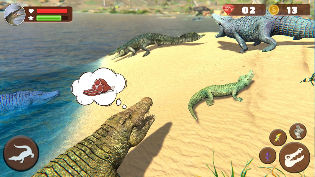 Wild Crocodile Family Sim Game - عکس بازی موبایلی اندروید