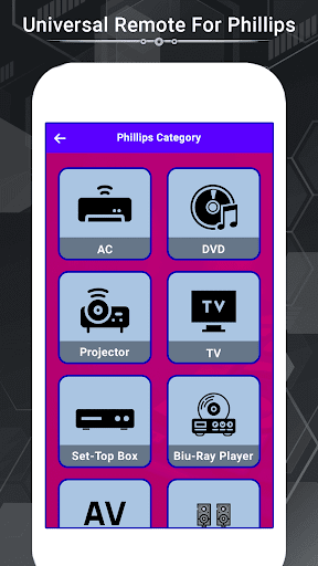 Universal Remote Control for Philips - TV, Ac - Image screenshot of android app