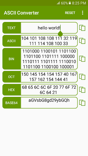 ASCII Converter - Text Encoder - Image screenshot of android app