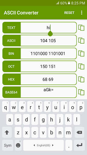 ASCII Converter - Text Encoder - Image screenshot of android app