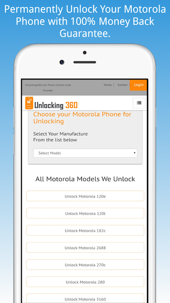 Unlock Motorola Phone - عکس برنامه موبایلی اندروید