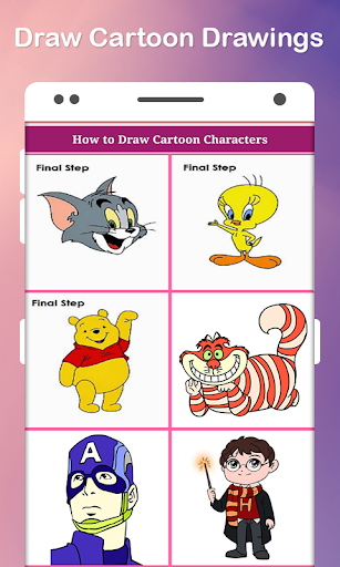 Learn to Draw Cartoon - عکس برنامه موبایلی اندروید