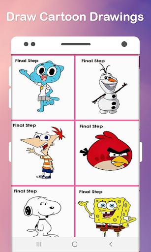Learn to Draw Cartoon - Image screenshot of android app