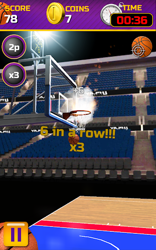 Swipe Basketball - Gameplay image of android game