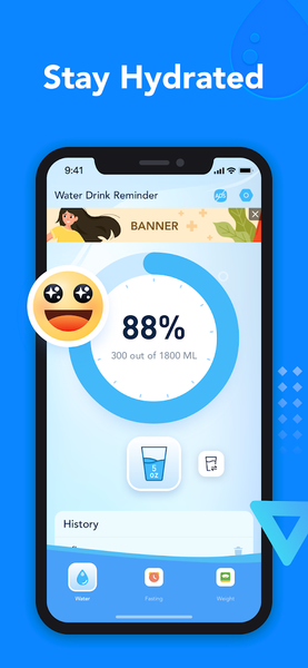 Drink Water & Fasting Tracker - عکس برنامه موبایلی اندروید