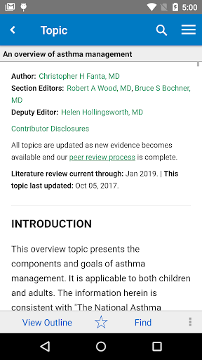 UpToDate - Image screenshot of android app