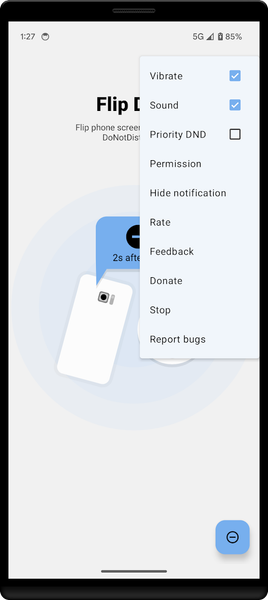 Flip DND: Flip to shhh..shush! - Image screenshot of android app