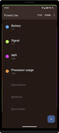 PowerLine: Status bar meters - Image screenshot of android app