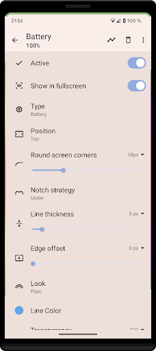 PowerLine: Status bar meters - Image screenshot of android app