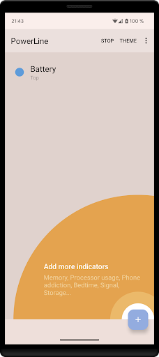 PowerLine: Status bar meters - Image screenshot of android app