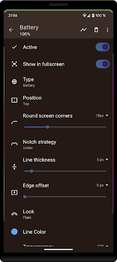 PowerLine: Status bar meters - Image screenshot of android app