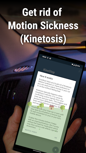 KineStop: Car sickness aid - Image screenshot of android app