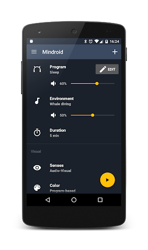 Mindroid: Relax, Focus, Sleep - Image screenshot of android app