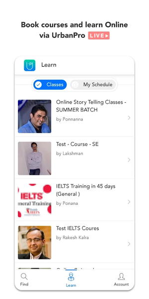 UrbanPro for Learners - عکس برنامه موبایلی اندروید