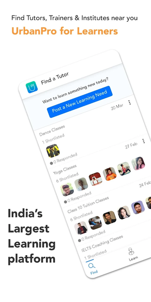 UrbanPro for Learners - عکس برنامه موبایلی اندروید