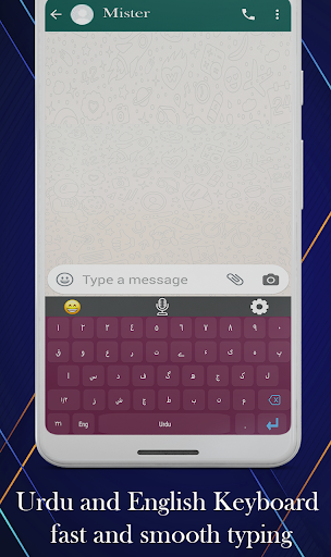 Urdu English Keyboard Color Background & Emoji - Image screenshot of android app