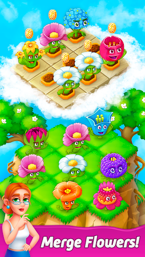Blooming Flowers Merge Game - Gameplay image of android game