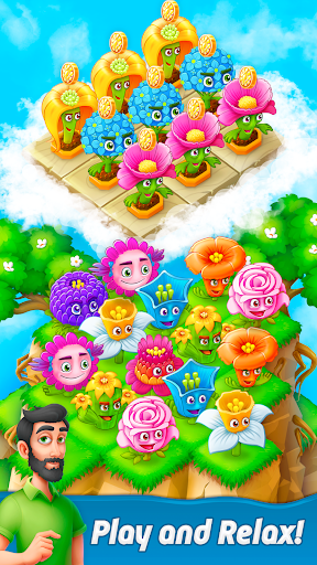 Blooming Flowers Merge Game - Gameplay image of android game