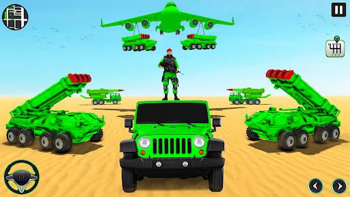 Army Vehicle:Truck Transporter - Gameplay image of android game