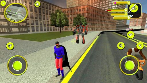 US Flying Superhero Rope Captain Vegas City - Gameplay image of android game
