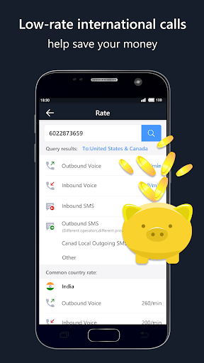 ۲nd phone number - call & sms - عکس برنامه موبایلی اندروید