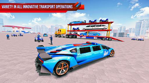 Police Limousine Taxi Transporter Game - Image screenshot of android app