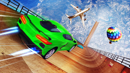 Futuristic Mega Impossible Tracks Car Racing Plane Stunts