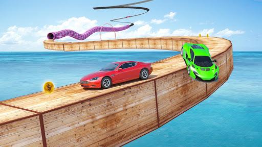 Crazy Car Stunt Game- Stunt Car Games on Mega Ramp - Gameplay image of android game