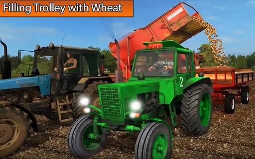 Offroad Tractor Farming Simulator 3D 2020 - Gameplay image of android game