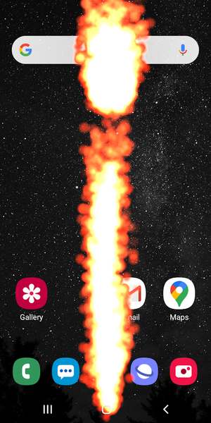 Fire in Phone Simulator - Image screenshot of android app