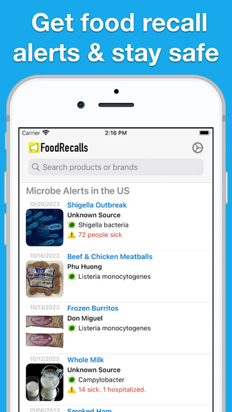 Food Recalls & Alerts - Image screenshot of android app
