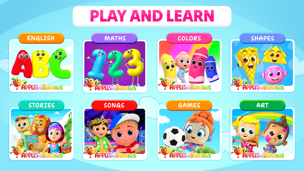 Apples & Bananas Kids App - عکس برنامه موبایلی اندروید