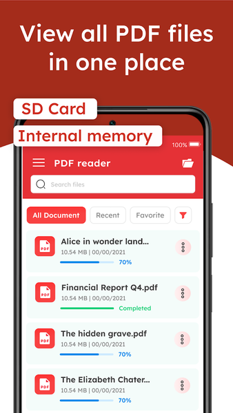 PDF Reader: Read all PDF files - عکس برنامه موبایلی اندروید